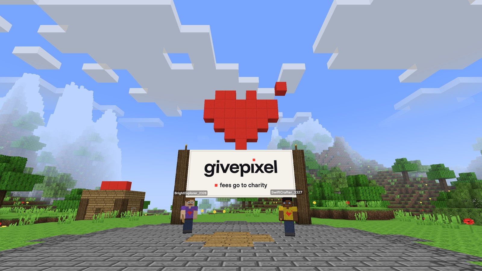 Givepixel opens: a screenshot from the game